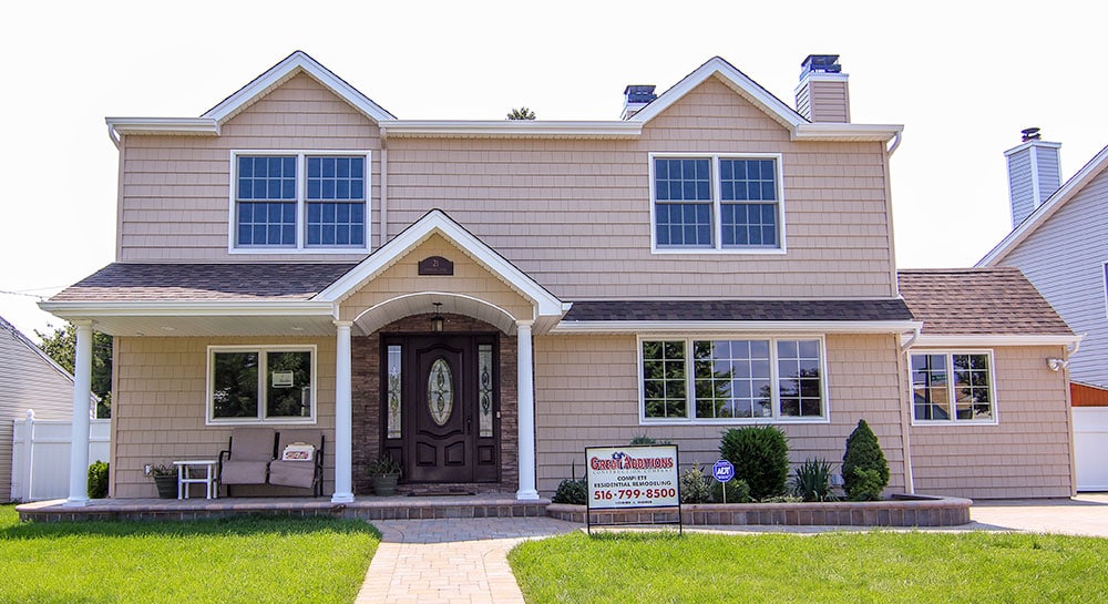 Complete Bethpage Front Dormer, Garage Conversion and 1st Floor Renovation on a Cape