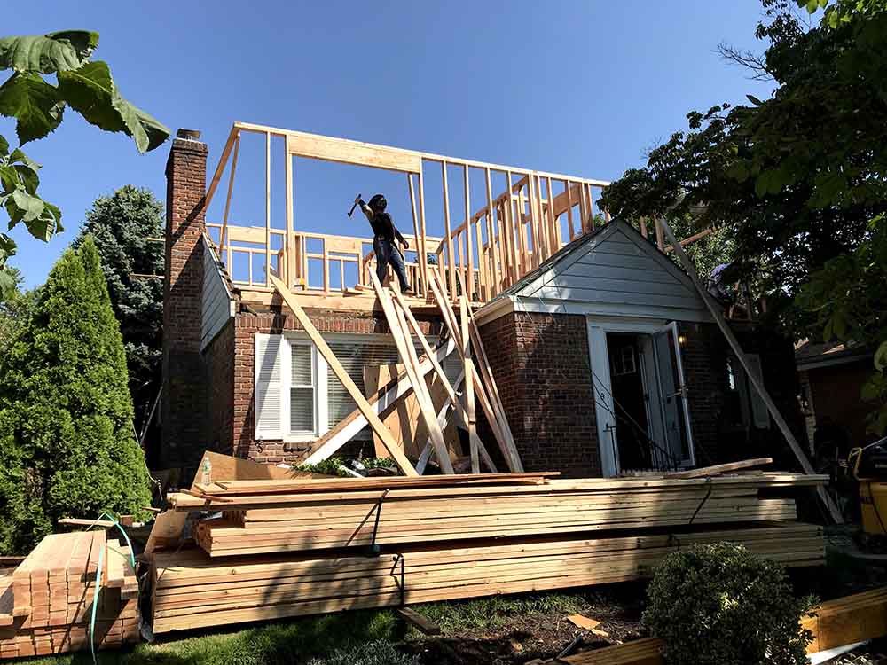 In Progress - Full Dormer on a Port Washington NY Home