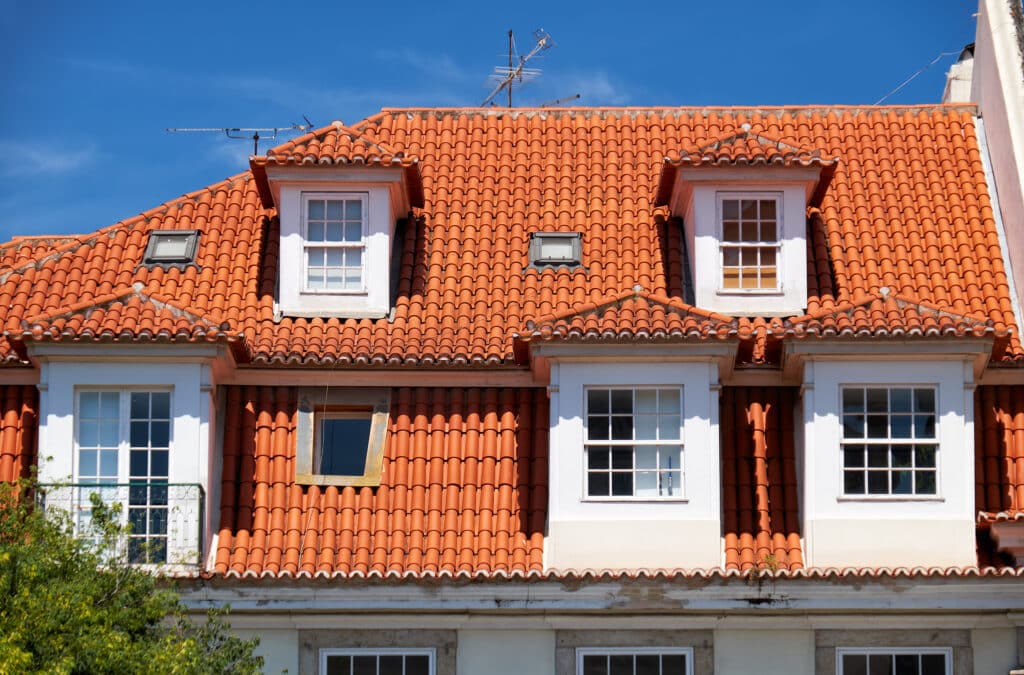 Hip Dormers on a roof in Lisbon