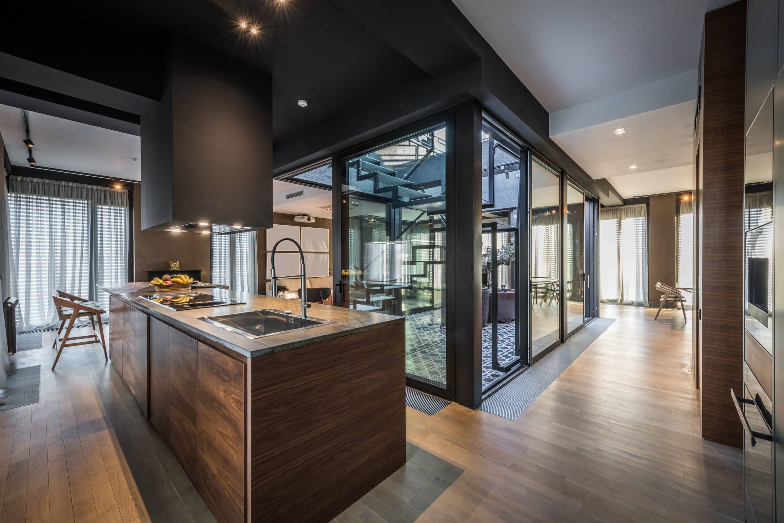 Contemporary kitchen interior in modern home